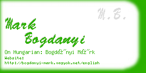 mark bogdanyi business card